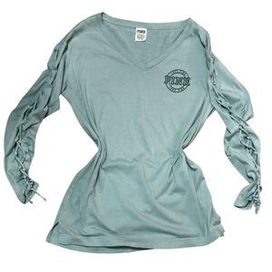 Victoria's secret pink open long sleeve vneck Tshirt